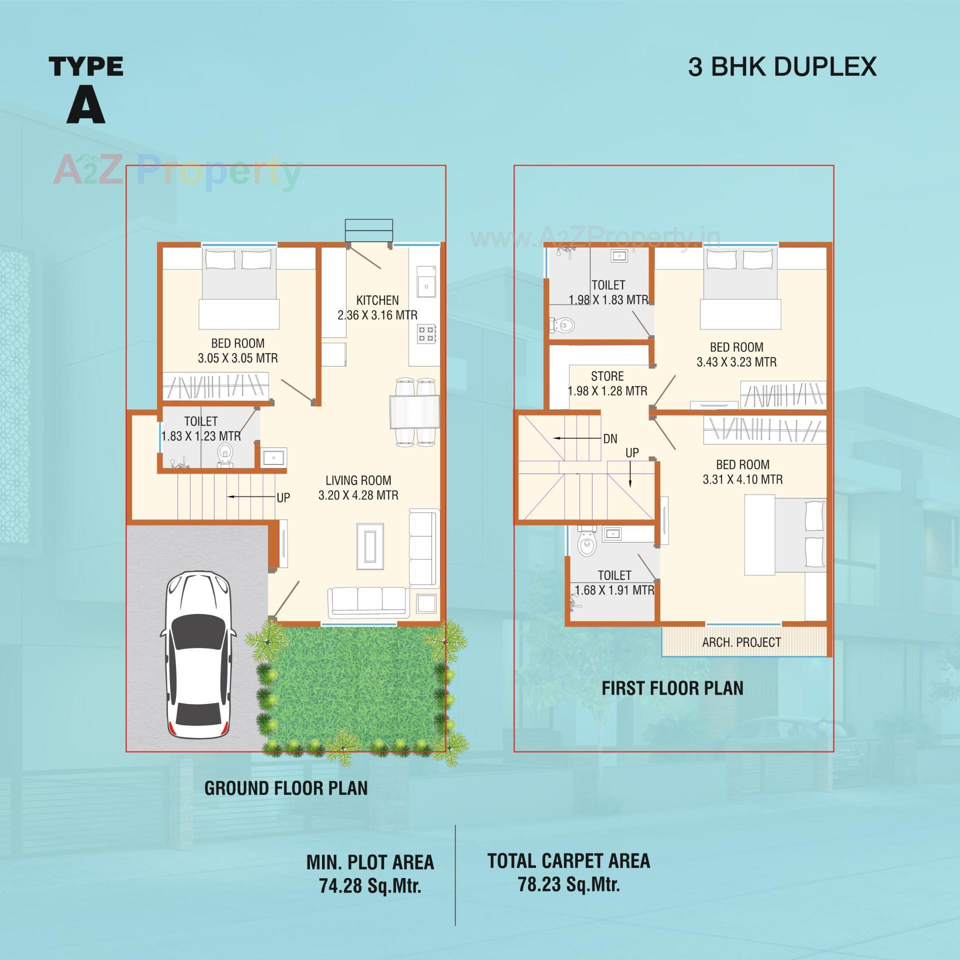 Layout of real estate project Shiv Residency located at Vadadla, Vadodara, Gujarat