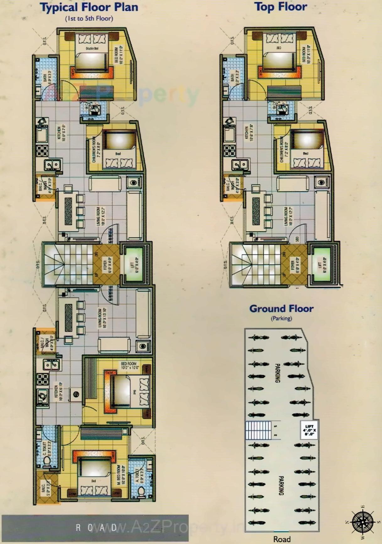 Layout of real estate project Shiv Sai Flats located at Kasba, Vadodara, Gujarat