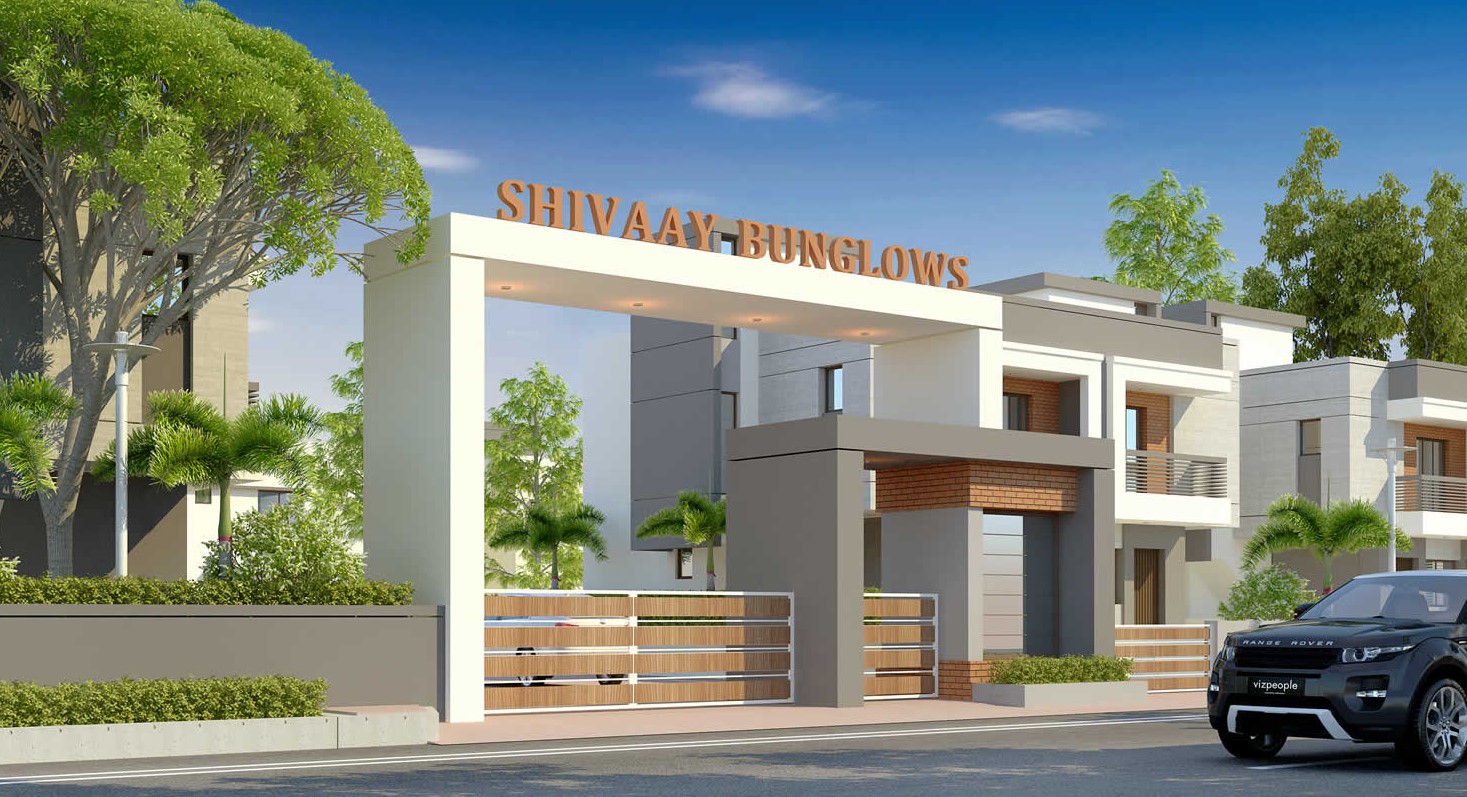 Gate of real estate project Shivaay Bunglows located at Karodia, Vadodara, Gujarat