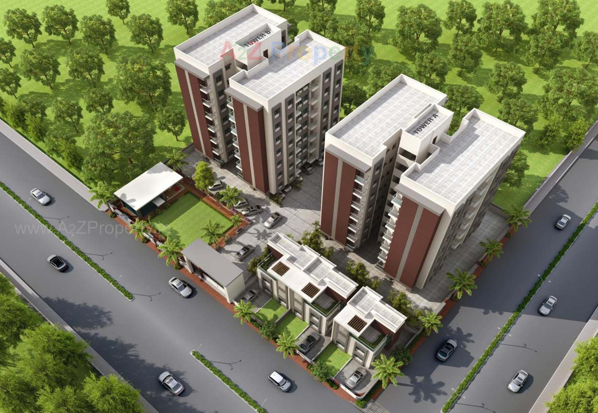 3D Elevation of real estate project Shivaay Exotica located at Vadodara, Vadodara, Gujarat