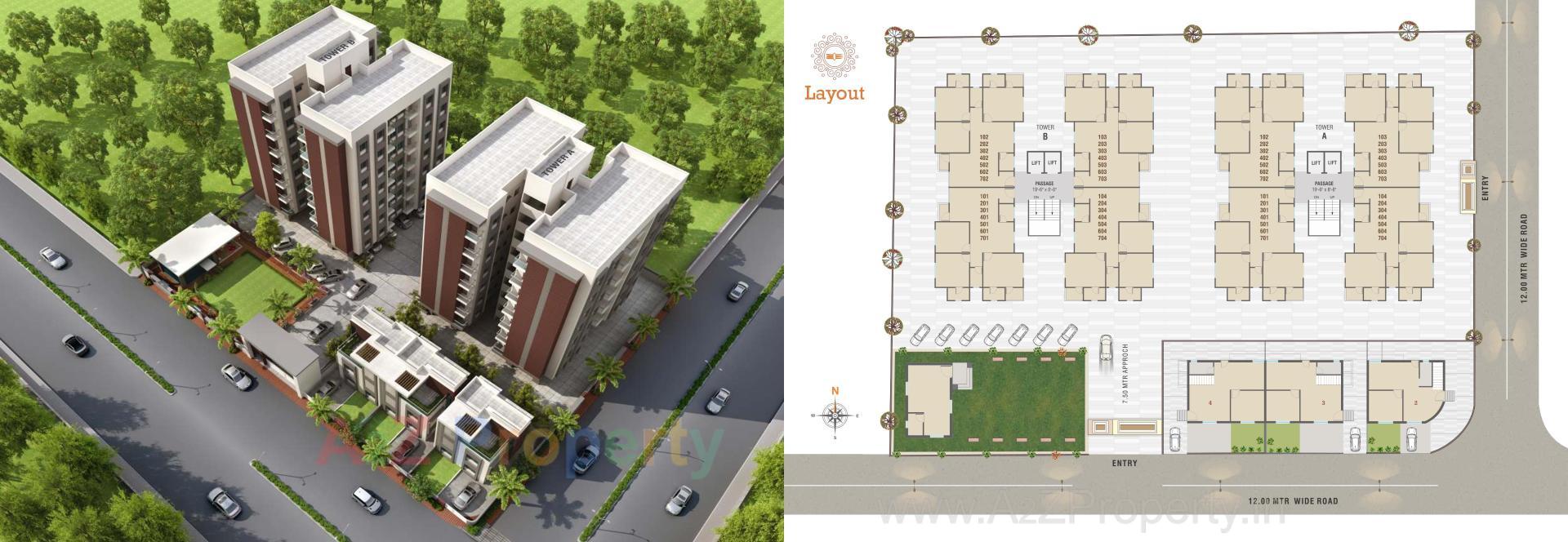 Layout of real estate project Shivaay Exotica located at Vadodara, Vadodara, Gujarat