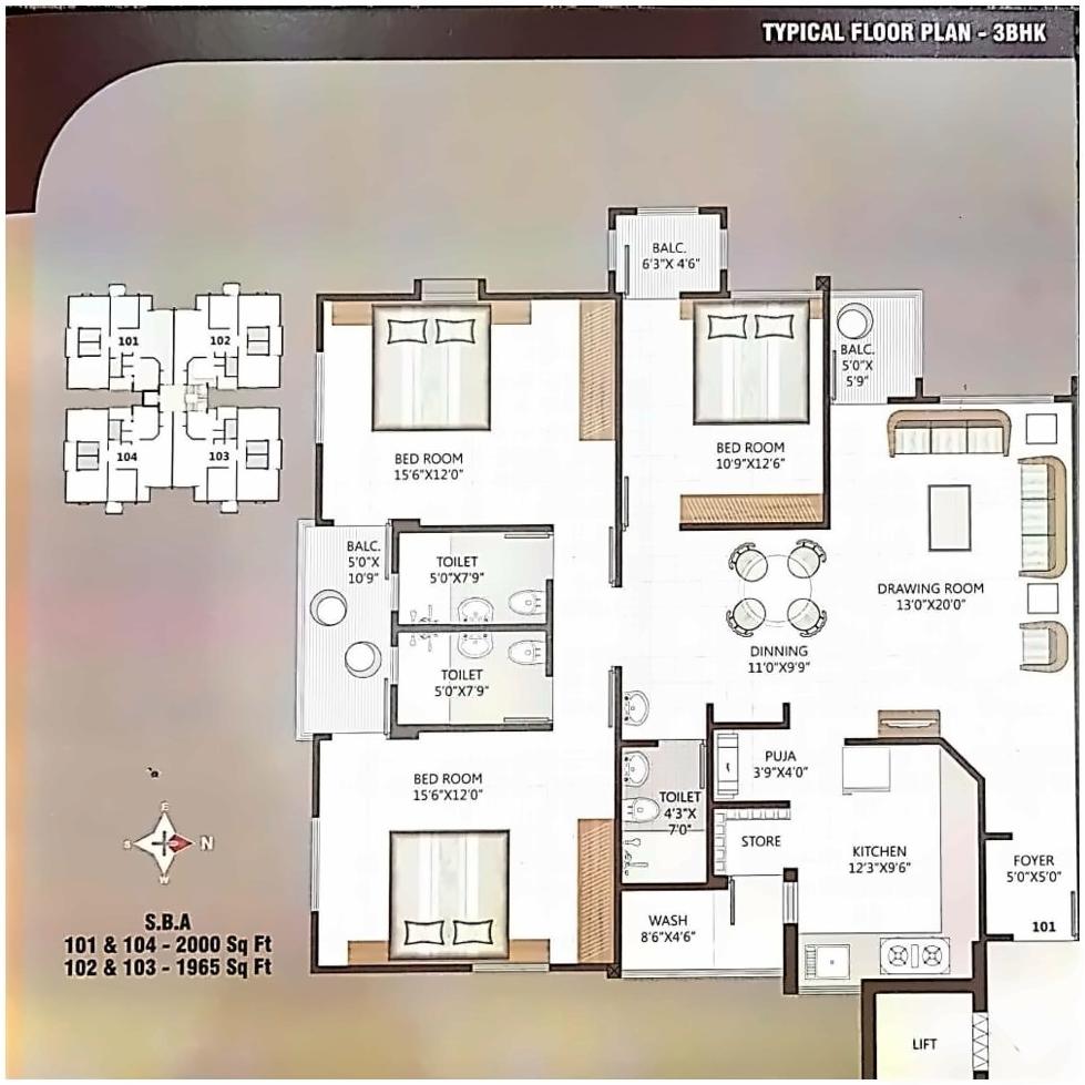 Layout of real estate project Shivabhi Luxuria located at Jambuva, Vadodara, Gujarat