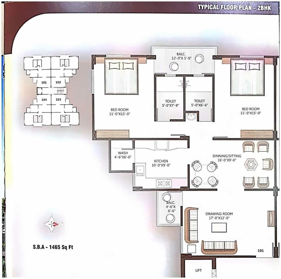 Layout of real estate project Shivabhi Luxuria located at Jambuva, Vadodara, Gujarat