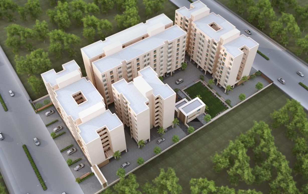 Top View of real estate project Shivalay Green located at Ankhol, Vadodara, Gujarat