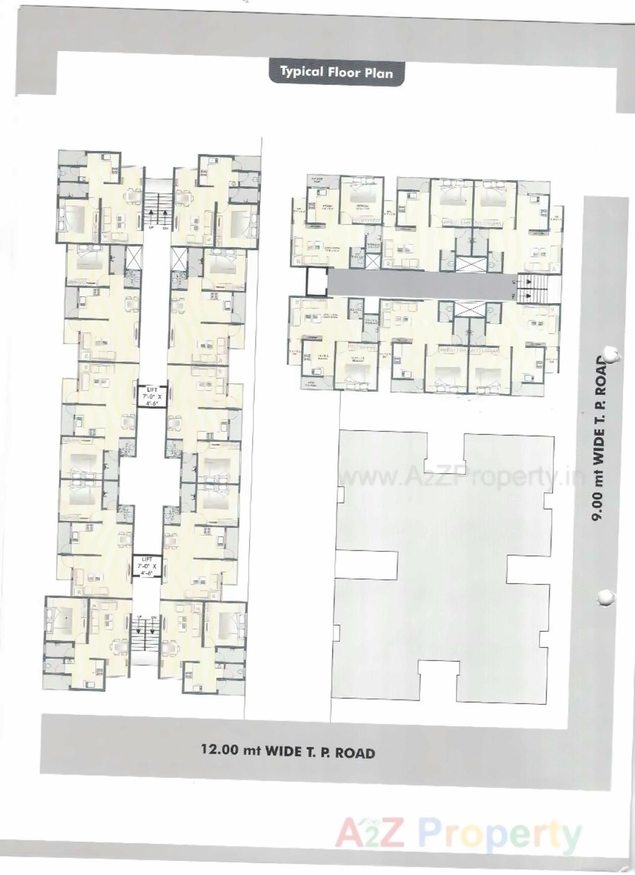 Layout of real estate project Shivalik (shubh Tower) located at Vemali, Vadodara, Gujarat