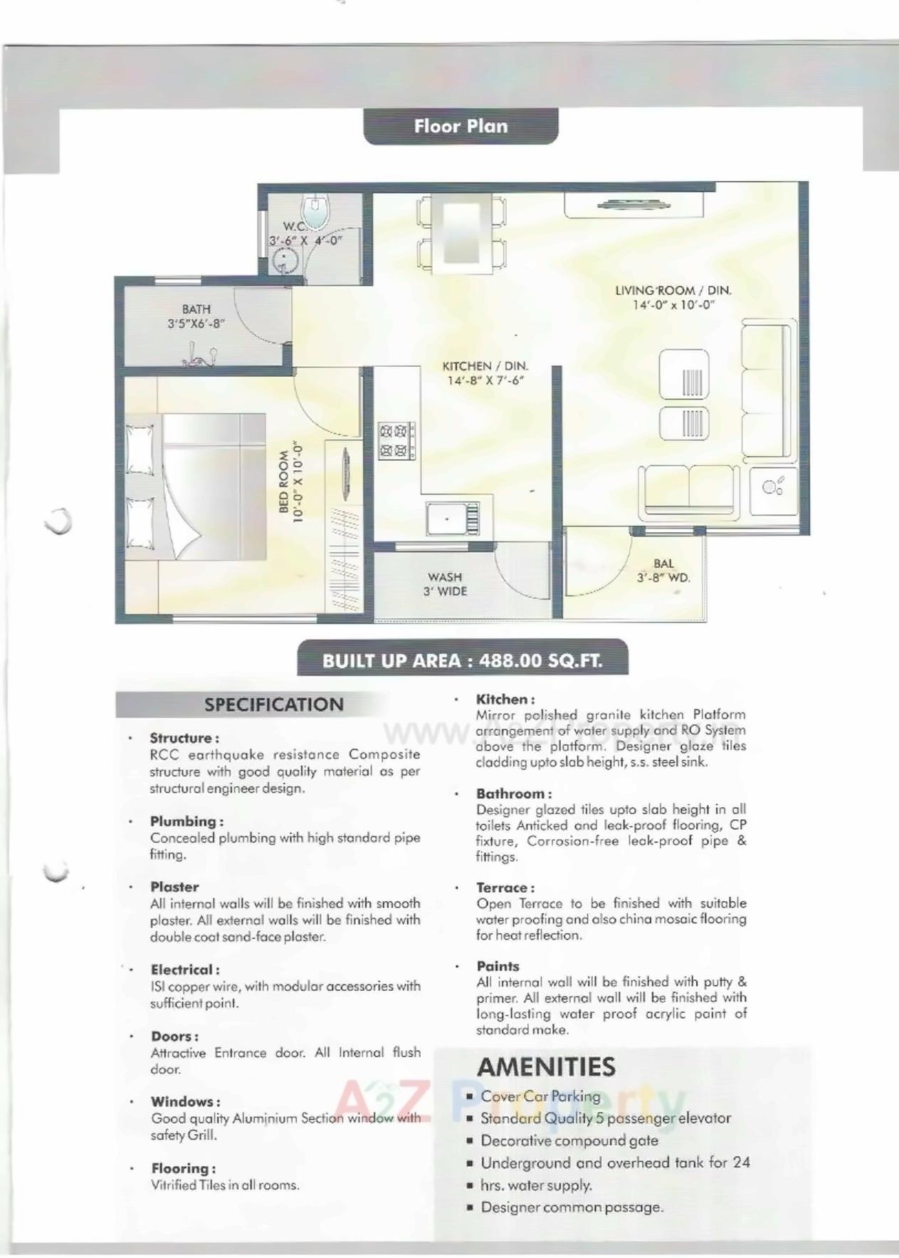 Layout of real estate project Shivalik (shubh Tower) located at Vemali, Vadodara, Gujarat