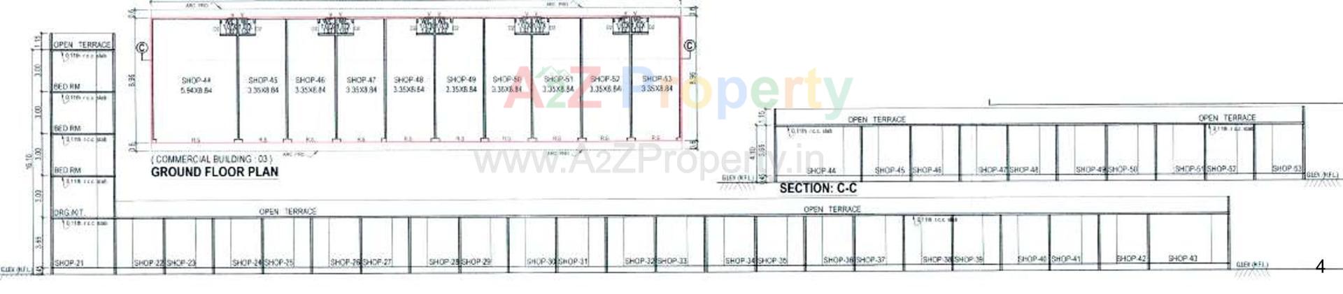 Layout of real estate project Shivalik Shops located at Kapurai, Vadodara, Gujarat
