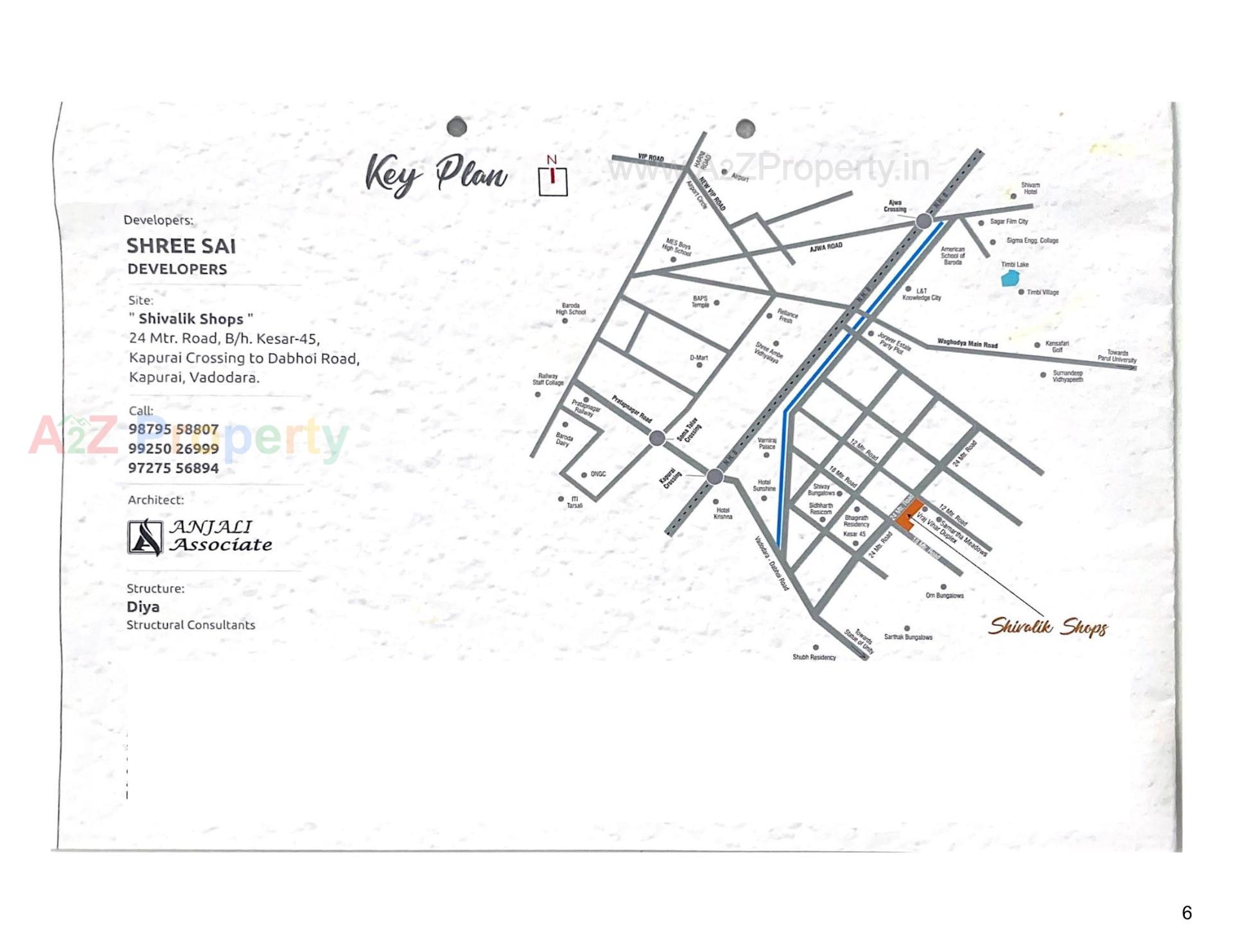  of real estate project Shivalik Shops located at Kapurai, Vadodara, Gujarat