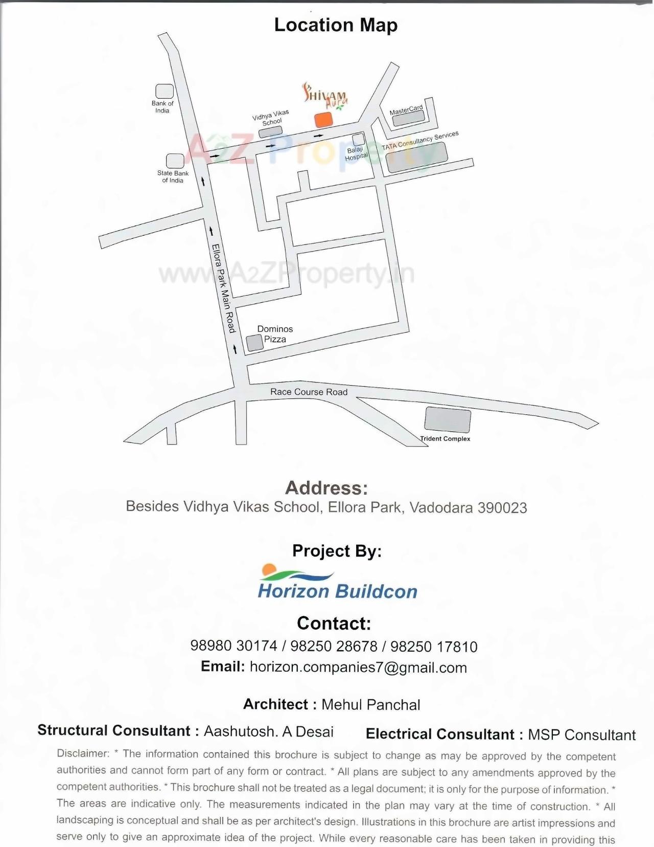  of real estate project Shivam Aura located at Subhanpura, Vadodara, Gujarat