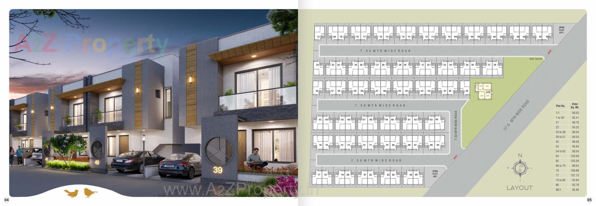 Layout of real estate project Shivam Bliss located at Tarsali, Vadodara, Gujarat