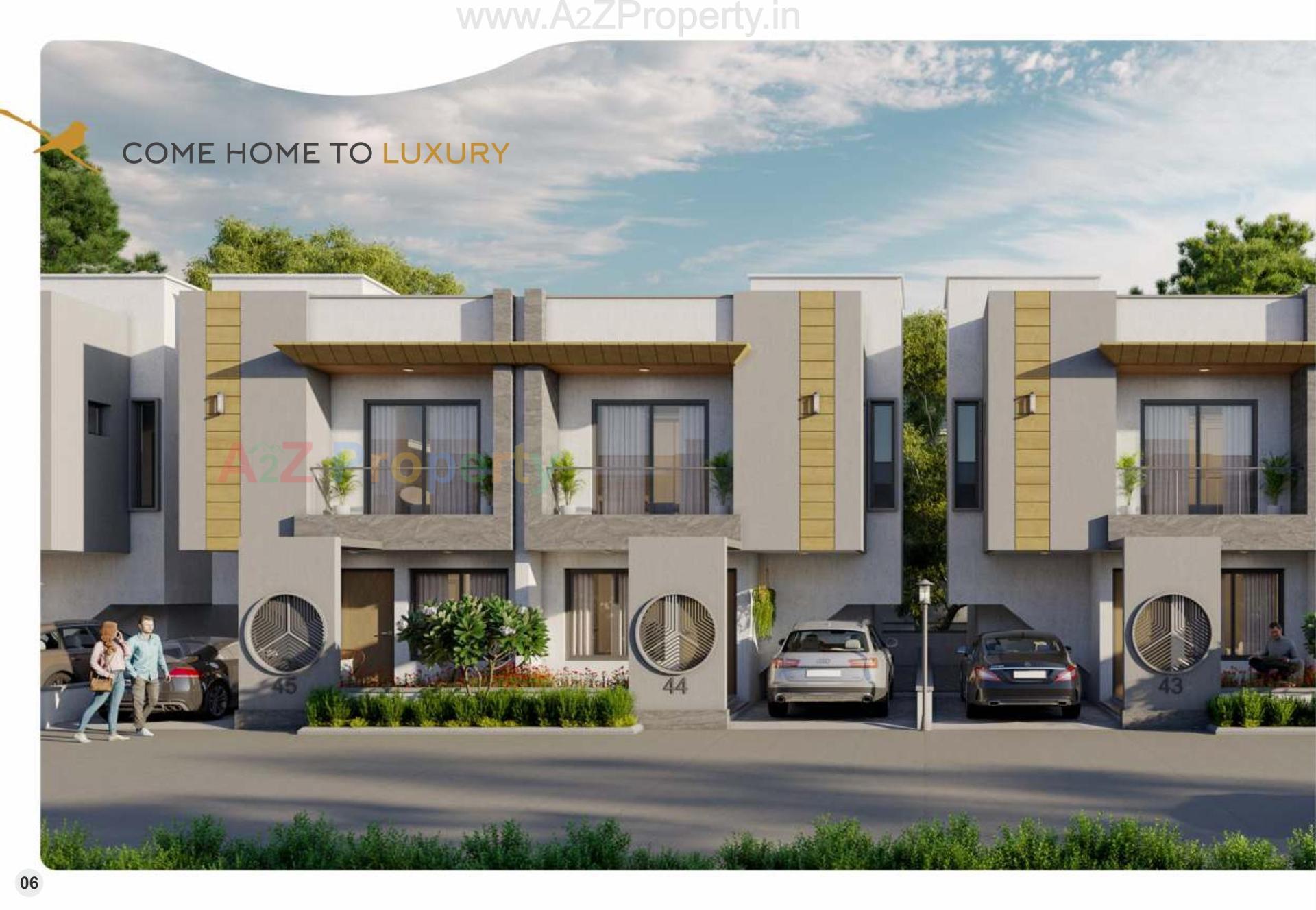 3D Elevation of real estate project Shivam Bliss located at Tarsali, Vadodara, Gujarat