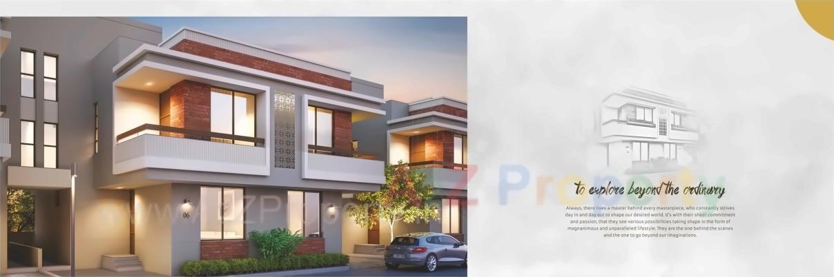 3D Elevation of real estate project Shivam Bungalows located at Vadodara, Vadodara, Gujarat