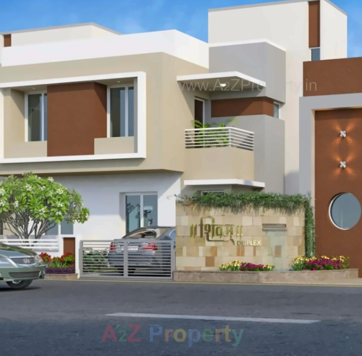3D Elevation of real estate project Shivam Duplex located at Ankhol, Vadodara, Gujarat