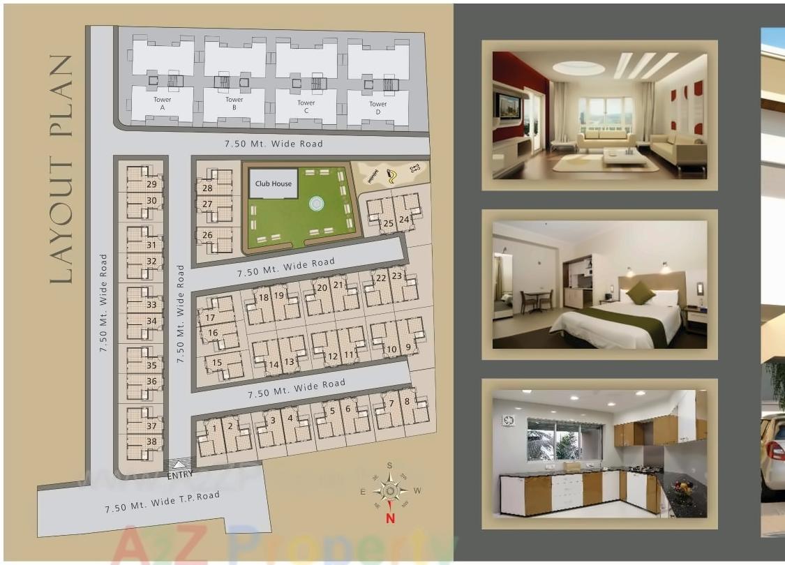 Layout of real estate project Shivam Enclave Duplex located at Vadodara, Vadodara, Gujarat