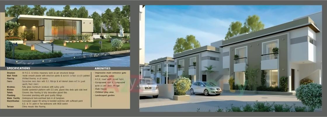 3D Elevation of real estate project Shivam Enclave Duplex located at Vadodara, Vadodara, Gujarat