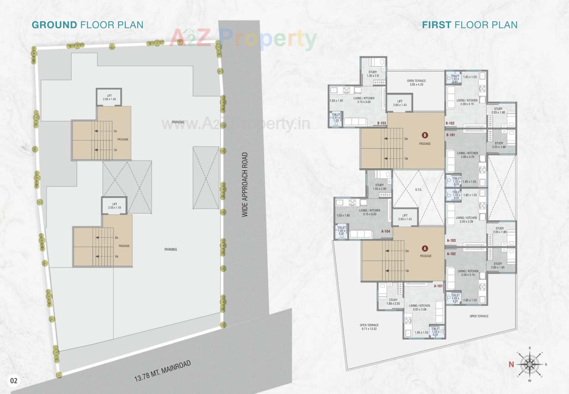 Layout of real estate project Shivam Heights located at Daliyawadi, Vadodara, Gujarat