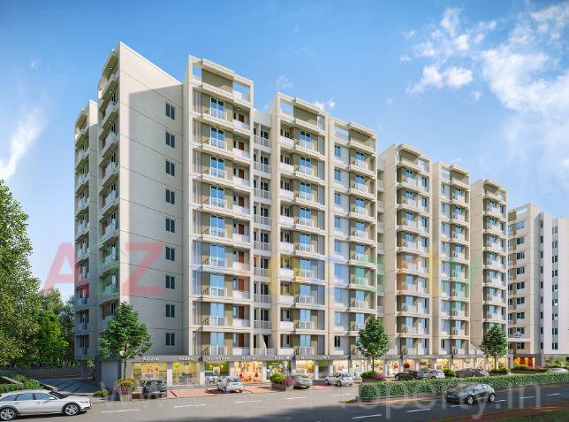 3D Elevation of real estate project Shivam Heights located at Tarsali, Vadodara, Gujarat