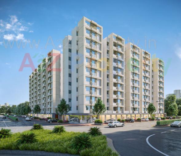 3D Elevation of real estate project Shivam Heights located at Tarsali, Vadodara, Gujarat