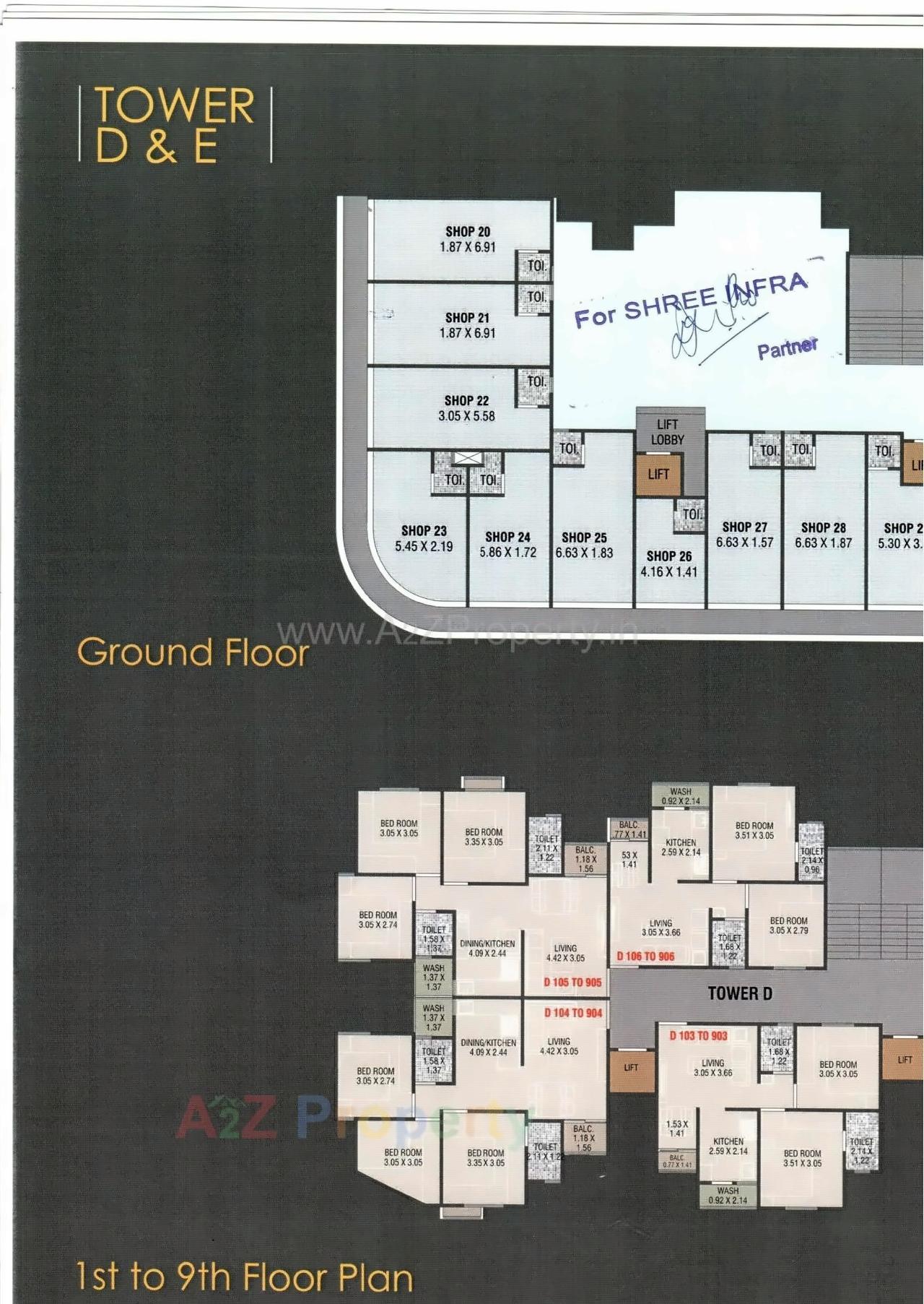 Layout of real estate project Shivam Heights located at Tarsali, Vadodara, Gujarat