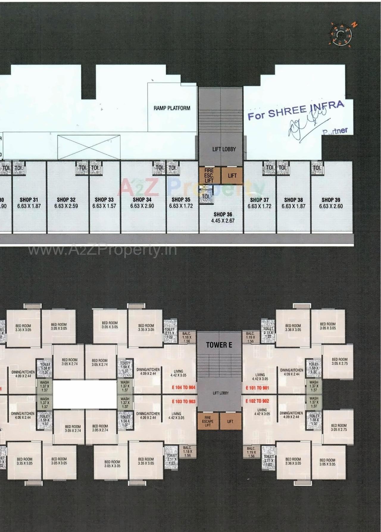 Layout of real estate project Shivam Heights located at Tarsali, Vadodara, Gujarat
