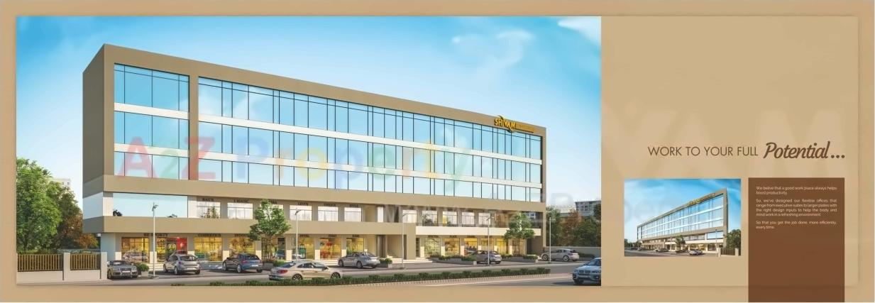 3D Elevation of real estate project Shivam Trade Center located at Atladara, Vadodara, Gujarat