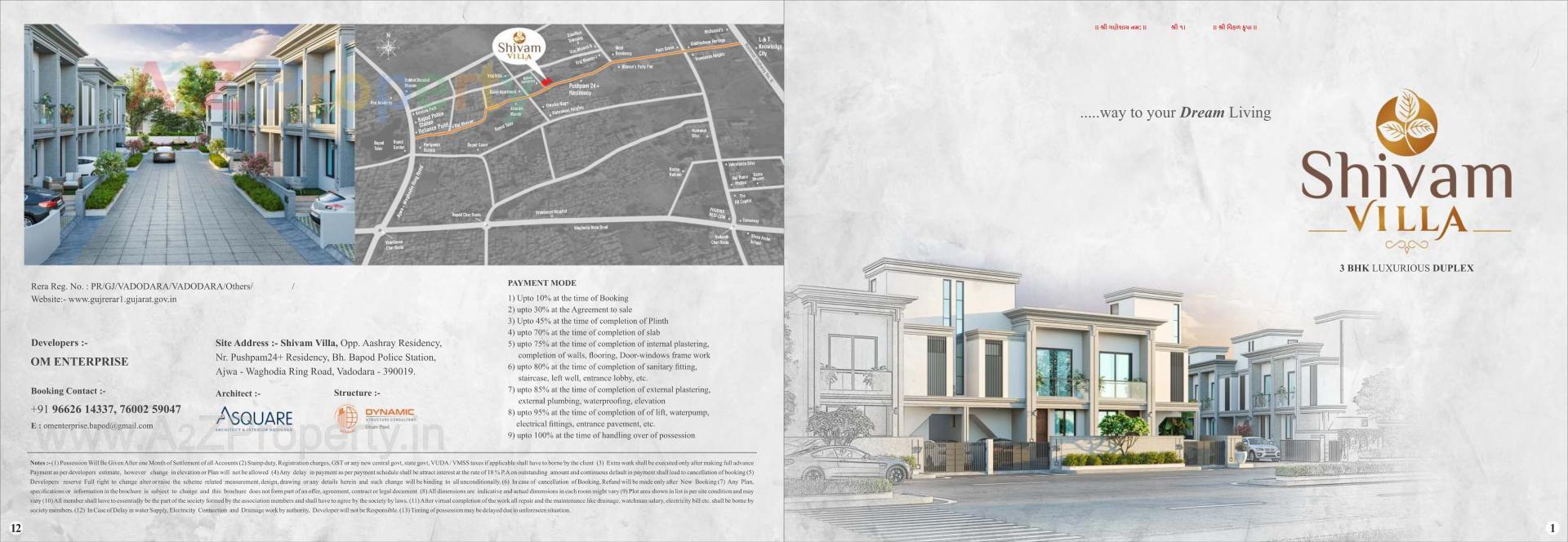  of real estate project Shivam Villa located at Bapod, Vadodara, Gujarat