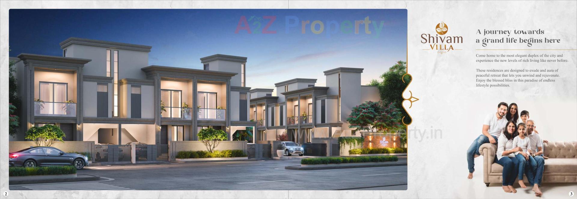 3D Elevation of real estate project Shivam Villa located at Bapod, Vadodara, Gujarat