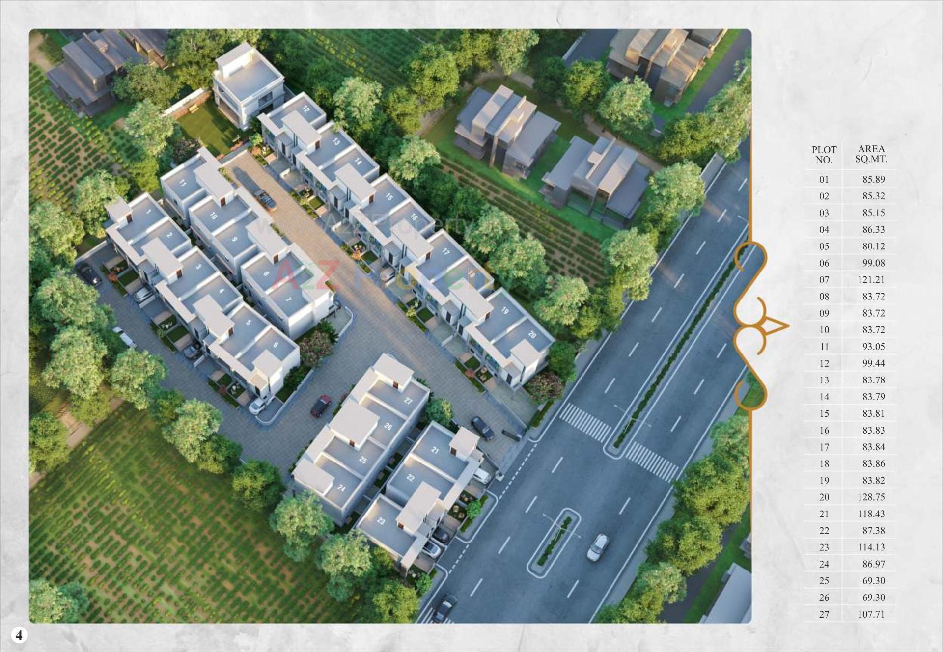 3D Elevation of real estate project Shivam Villa located at Bapod, Vadodara, Gujarat