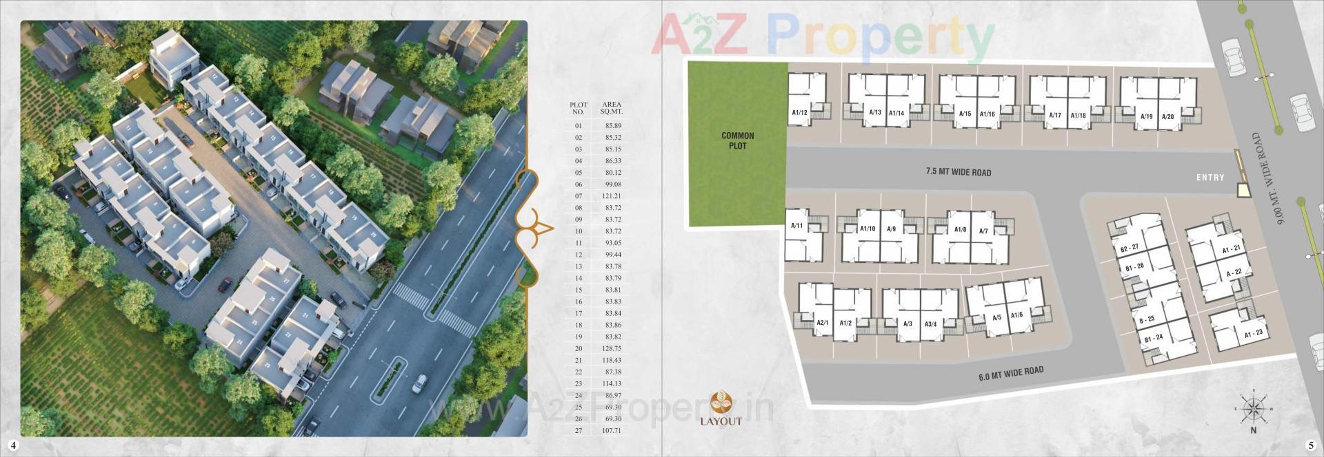 Layout of real estate project Shivam Villa located at Bapod, Vadodara, Gujarat