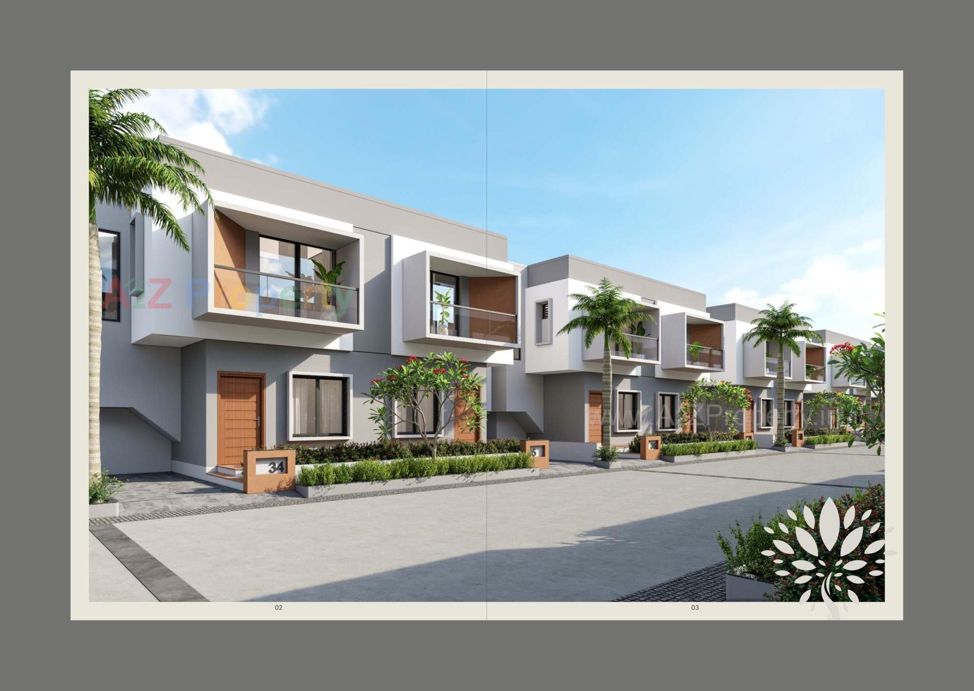 3D Elevation of real estate project Shivansh Bungalows located at Kapurai, Vadodara, Gujarat