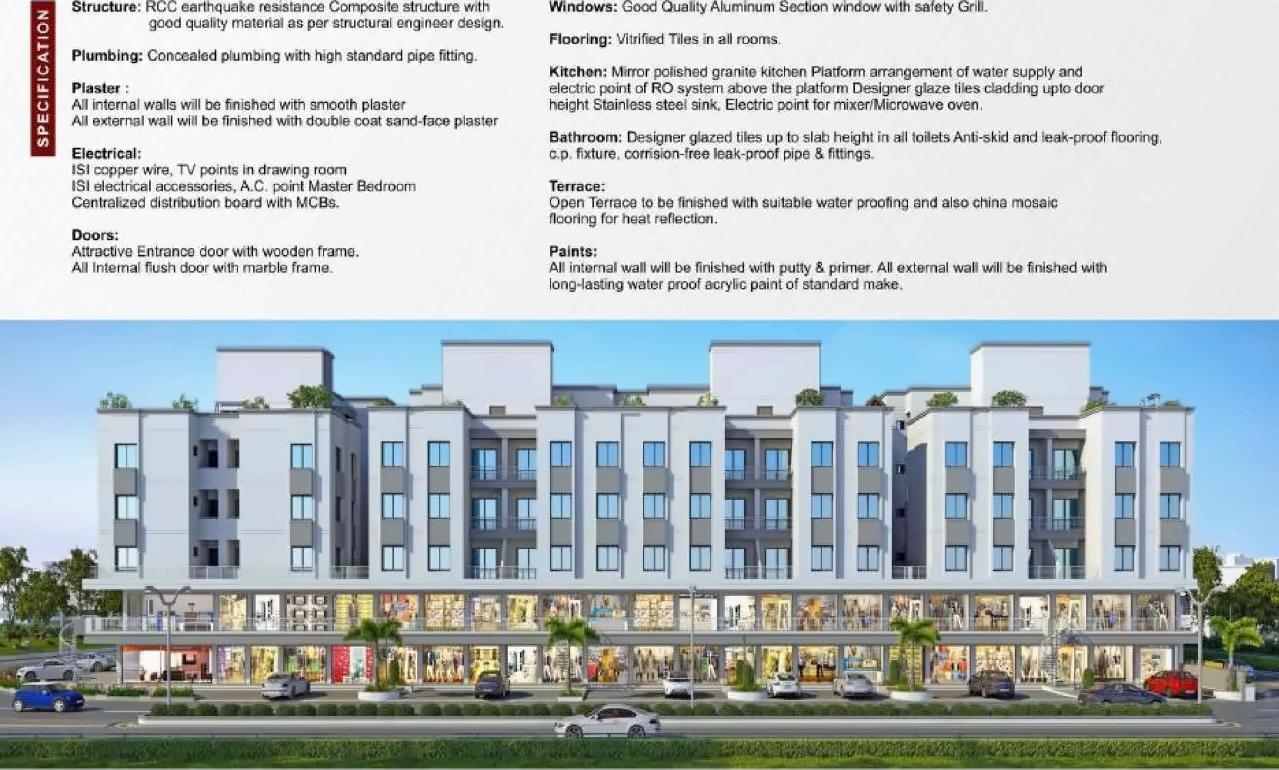 3D Elevation of real estate project Shivansh Sharnam located at Kalali, Vadodara, Gujarat