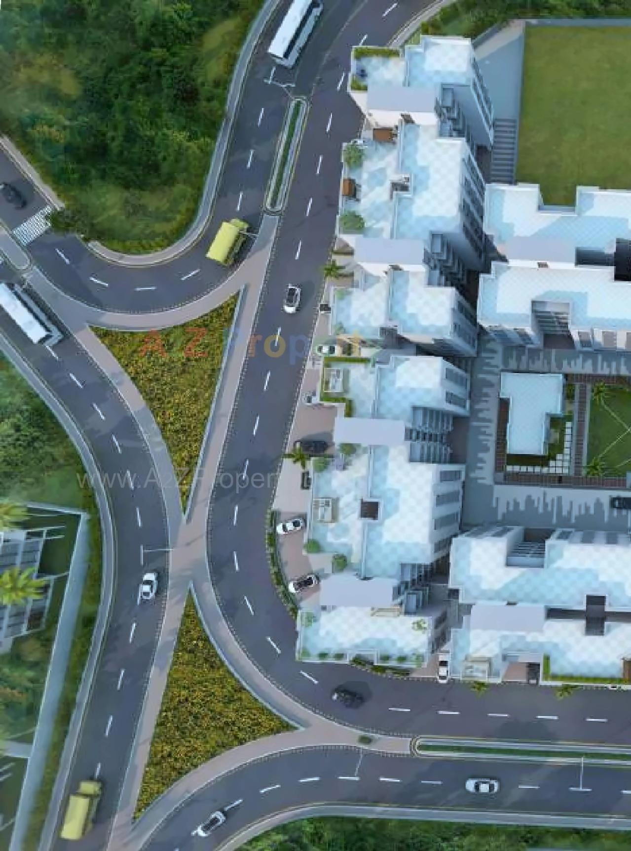 3D Elevation of real estate project Shivansh Sharnam located at Kalali, Vadodara, Gujarat