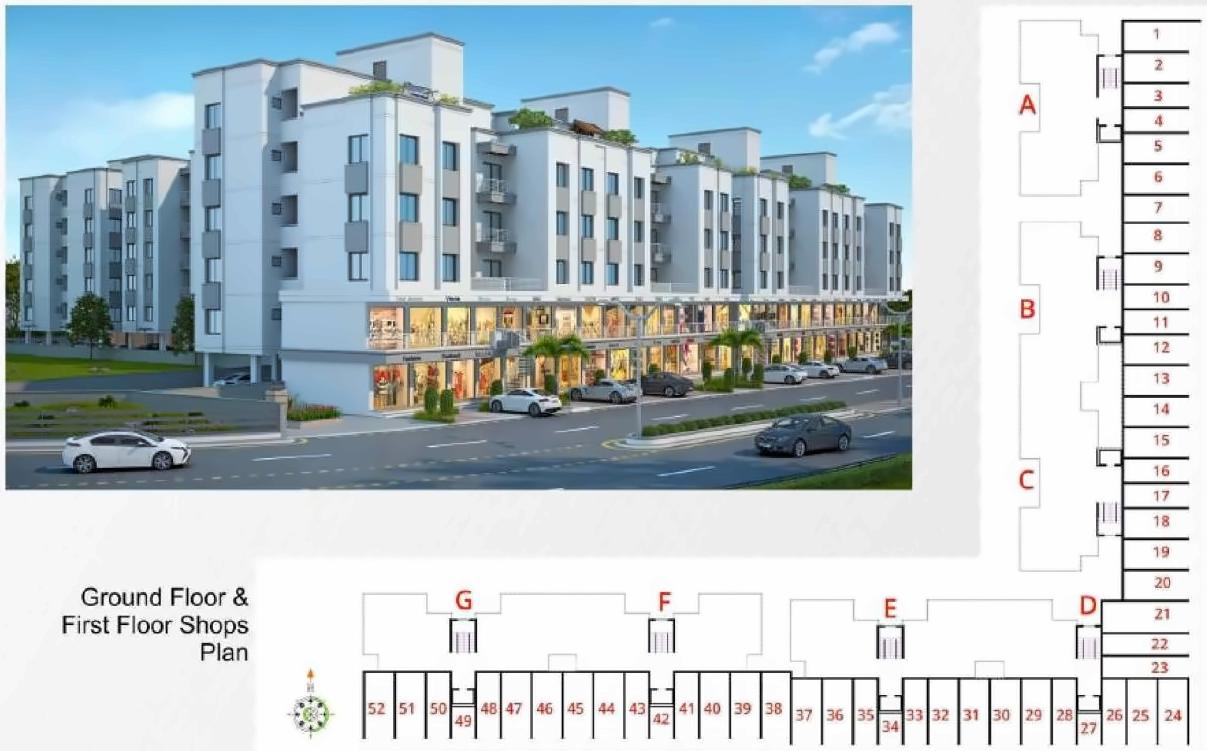 Layout of real estate project Shivansh Sharnam located at Kalali, Vadodara, Gujarat