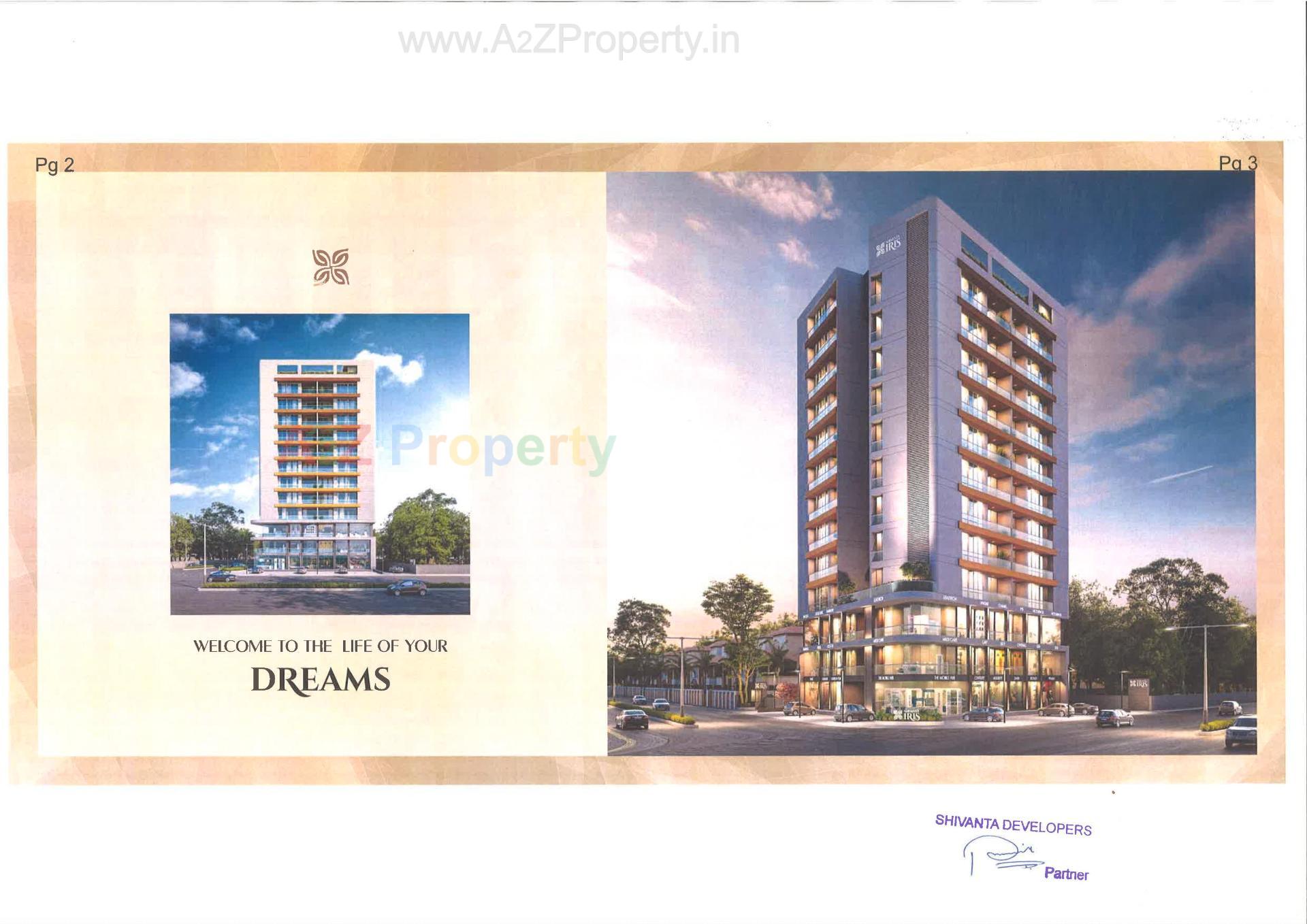 3D Elevation of real estate project Shivanta Iris located at Ankodiya, Vadodara, Gujarat