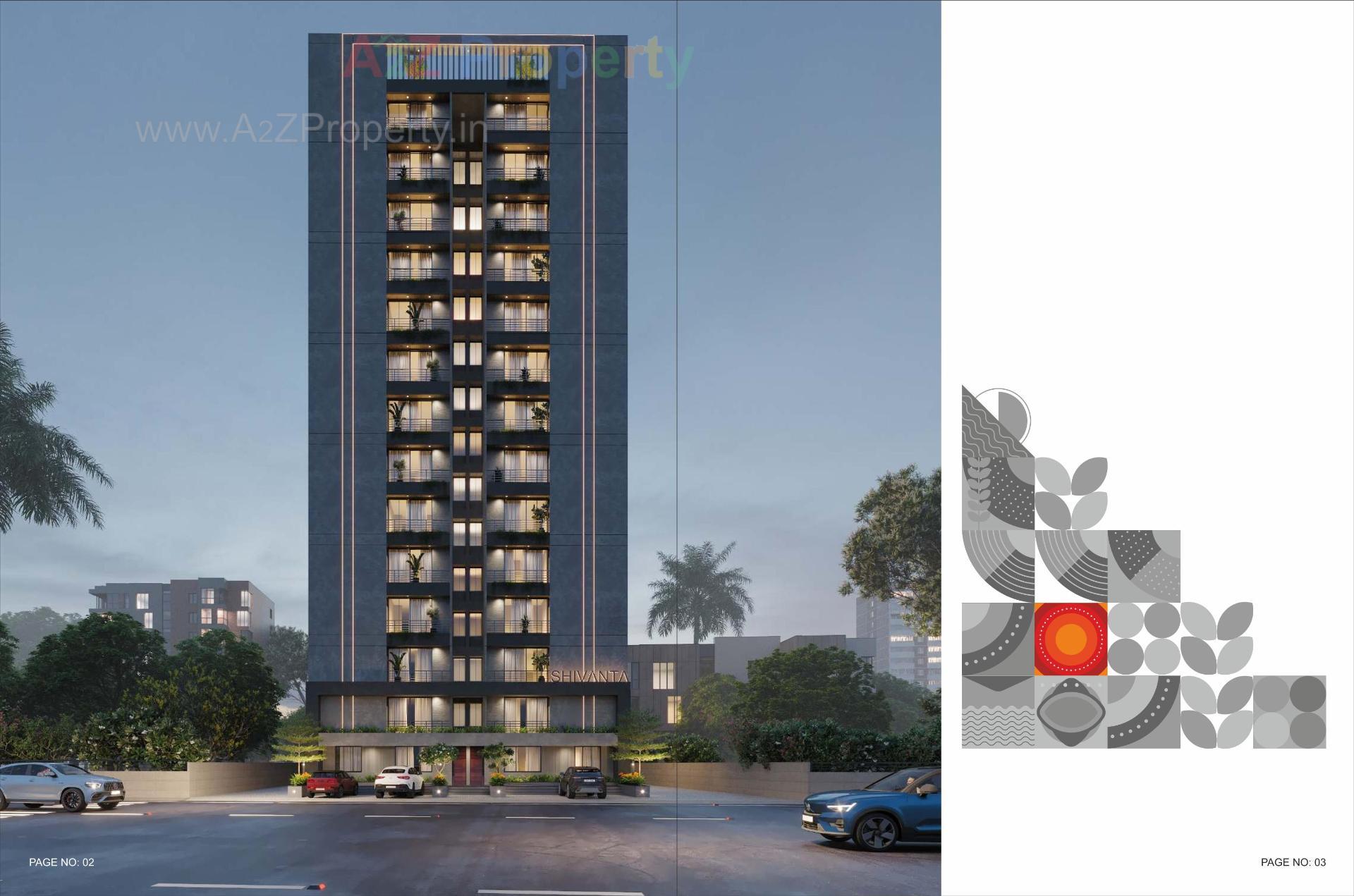 3D Elevation of real estate project Shivanta located at Danteshwar, Vadodara, Gujarat