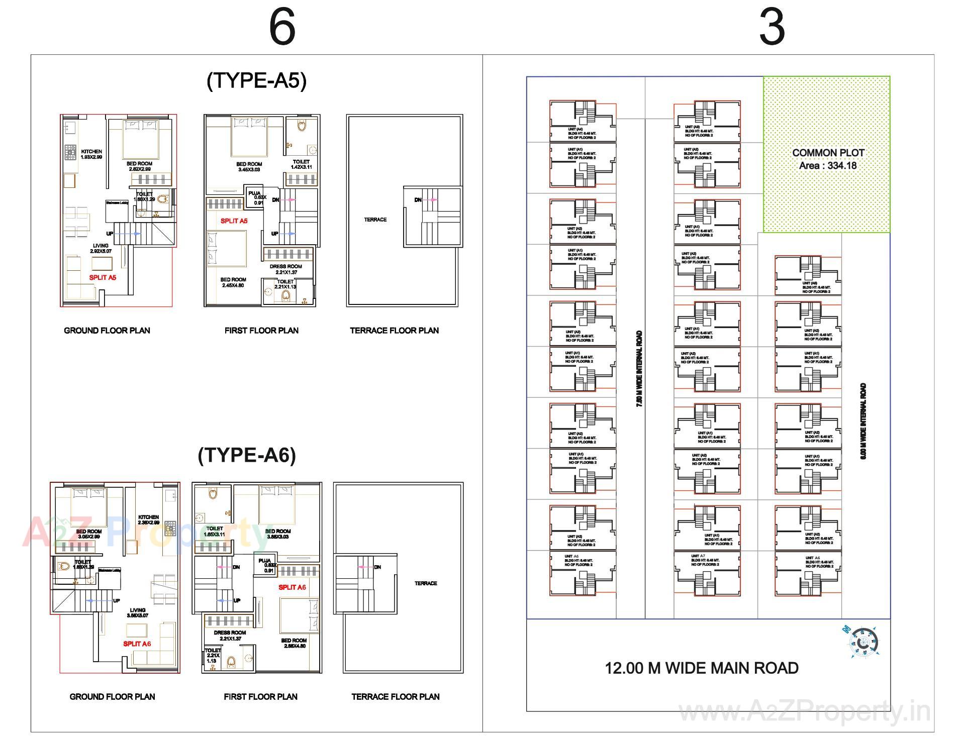 Layout of real estate project Shivay Bungalows located at Kapurai, Vadodara, Gujarat
