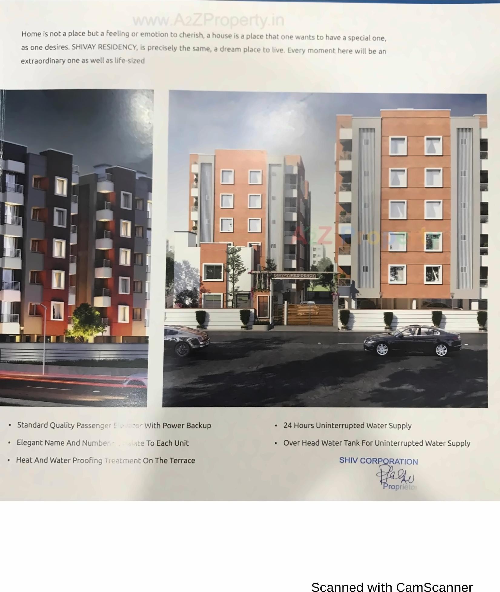 3D Elevation of real estate project Shivay Residency located at Vadodara, Vadodara, Gujarat