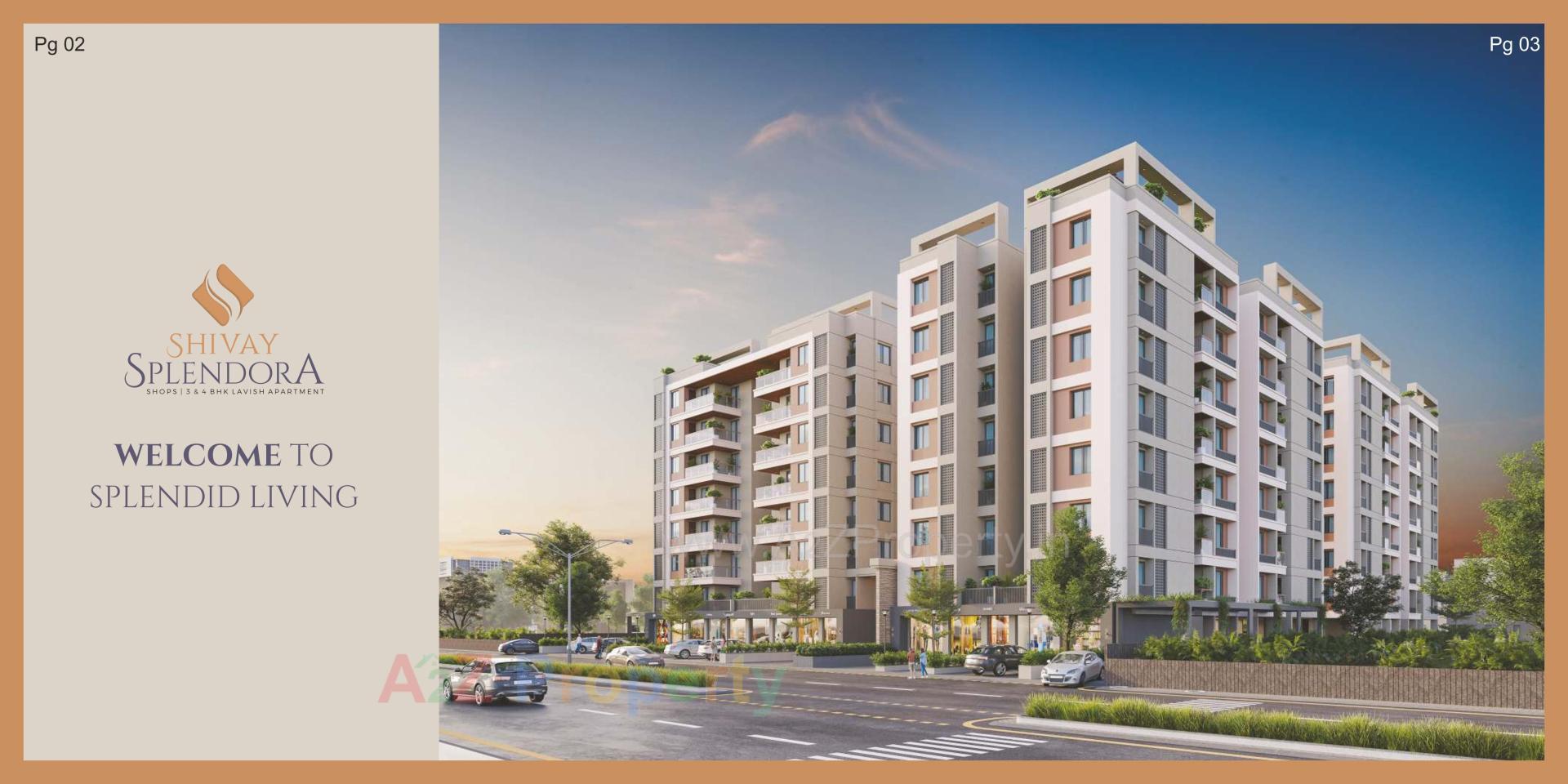 3D Elevation of real estate project Shivay Splendora located at Ankhol, Vadodara, Gujarat