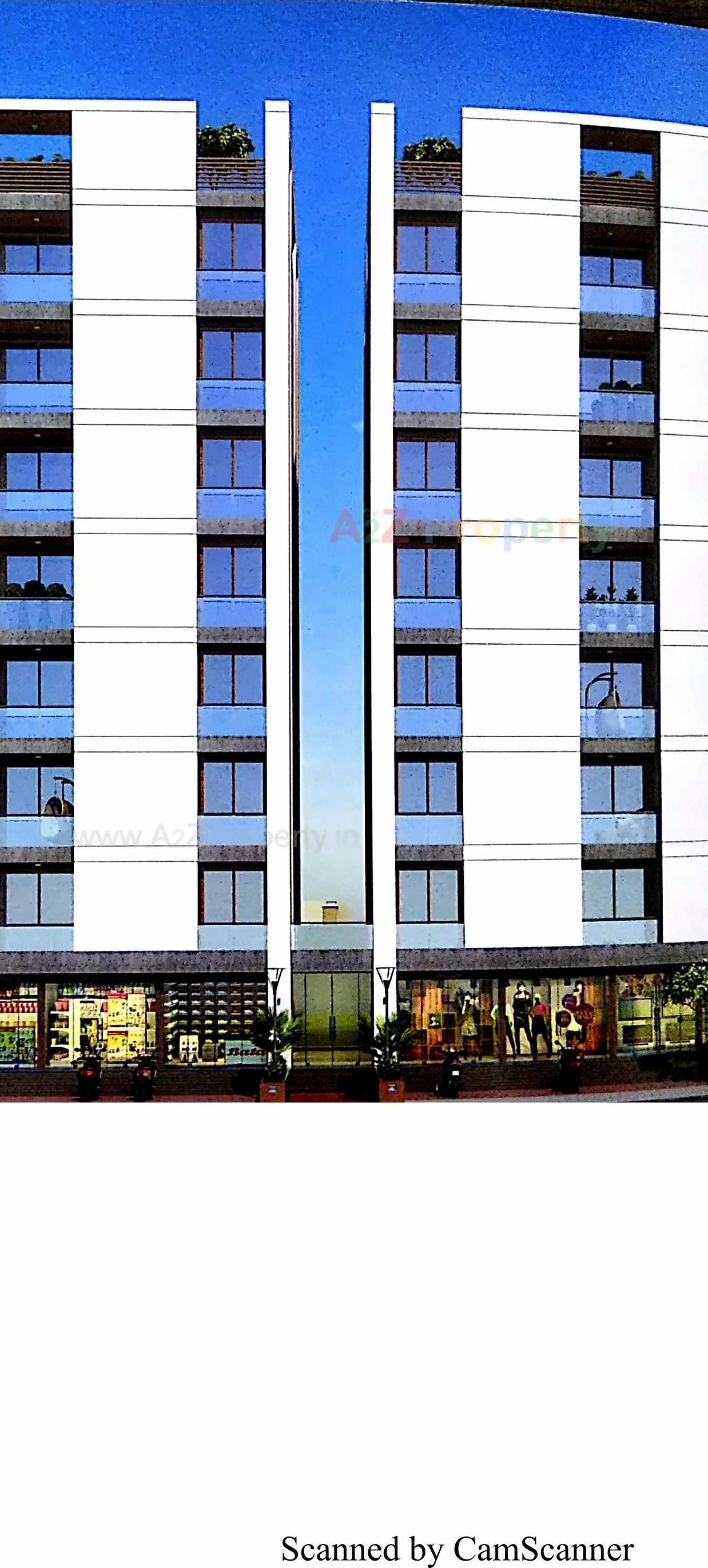 3D Elevation of real estate project Shivdhara City Center located at Bhayli, Vadodara, Gujarat