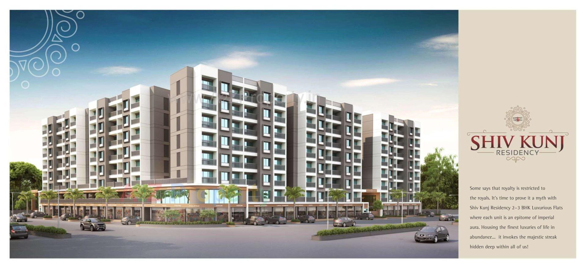 3D Elevation of real estate project Shivkunj Residency Block located at Tarsali, Vadodara, Gujarat