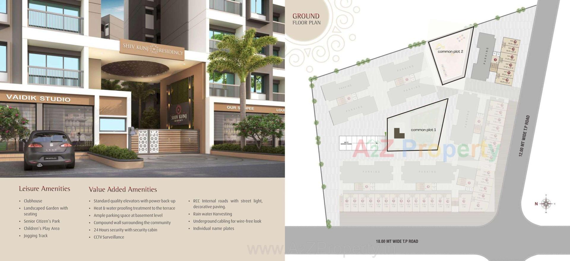 Layout of real estate project Shivkunj Residency Block located at Tarsali, Vadodara, Gujarat