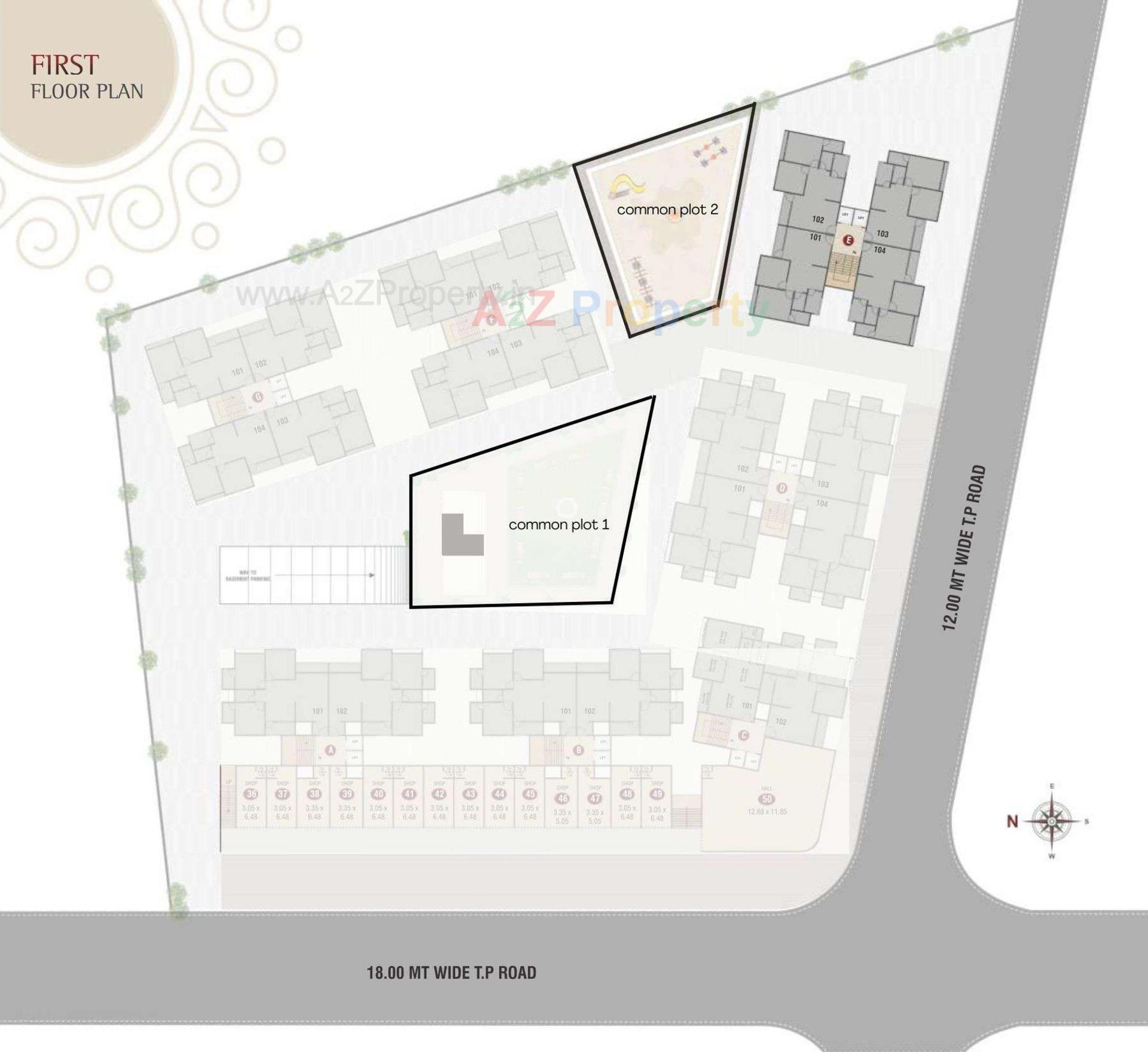 Layout of real estate project Shivkunj Residency Block located at Tarsali, Vadodara, Gujarat