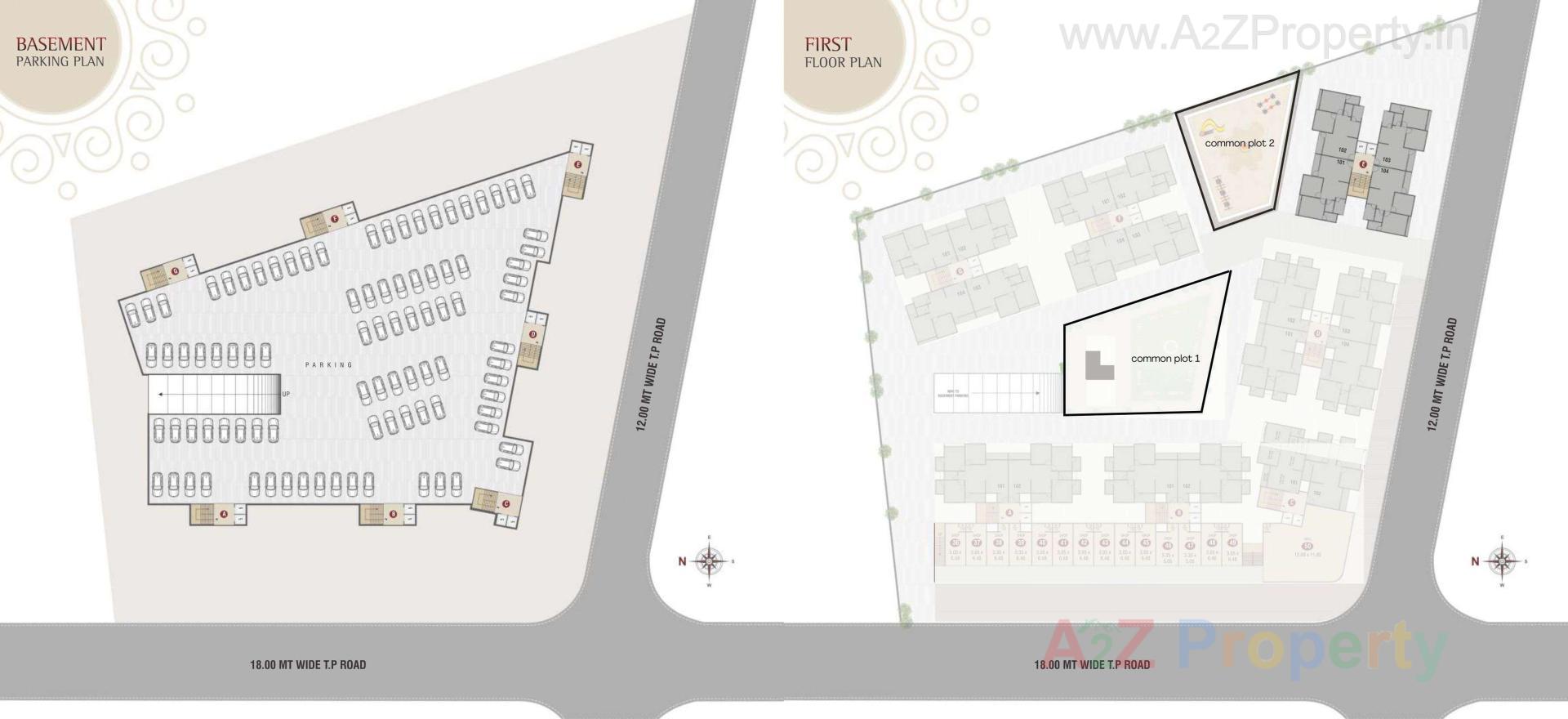 Layout of real estate project Shivkunj Residency Block located at Tarsali, Vadodara, Gujarat