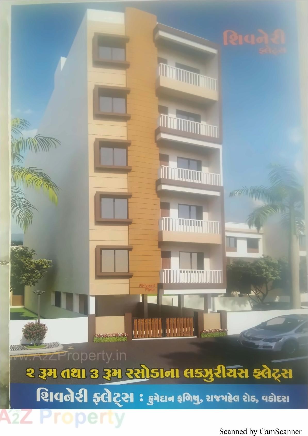 3D Elevation of real estate project Shivneri Flats located at Kasba, Vadodara, Gujarat