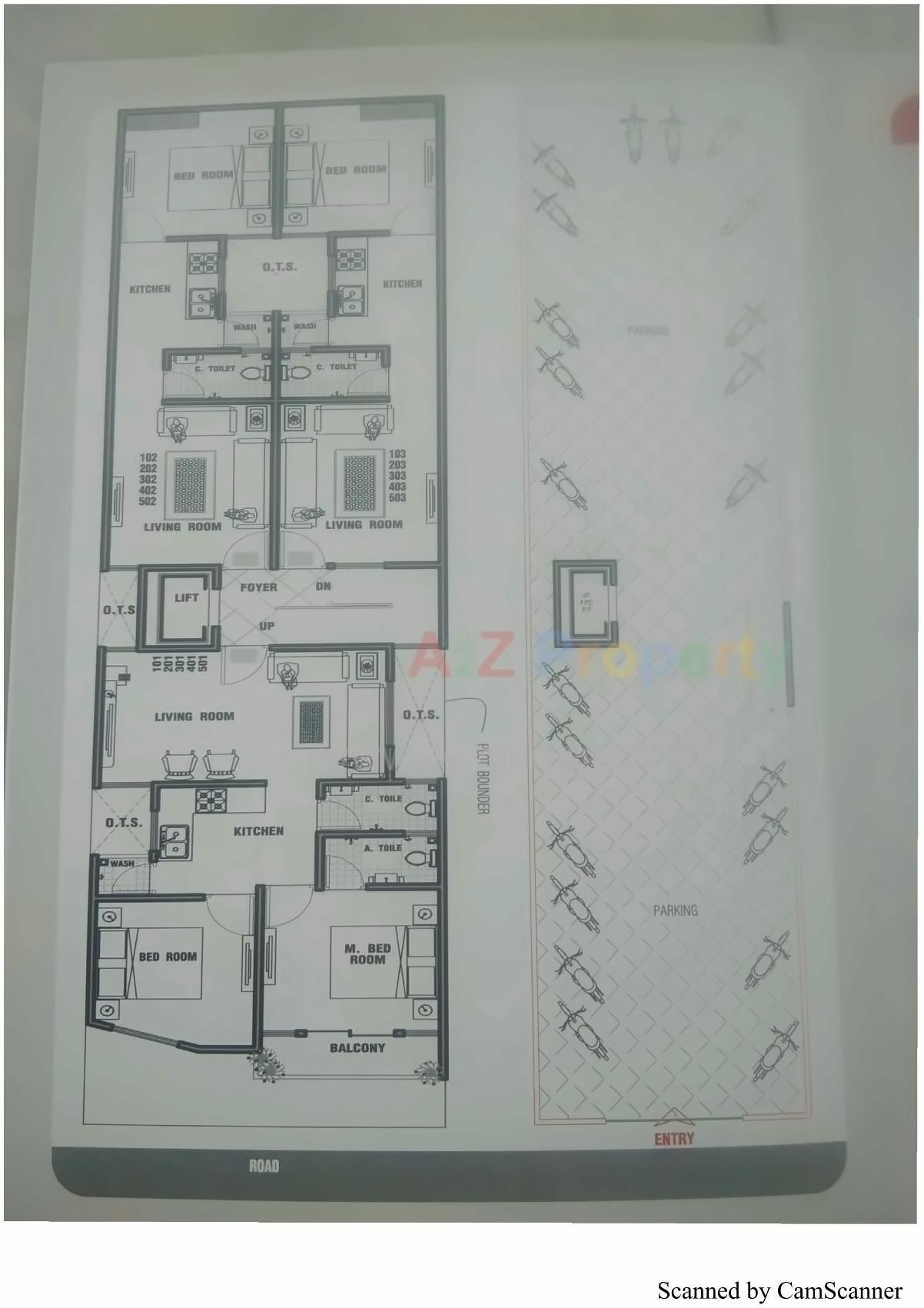 Layout of real estate project Shivneri Flats located at Kasba, Vadodara, Gujarat