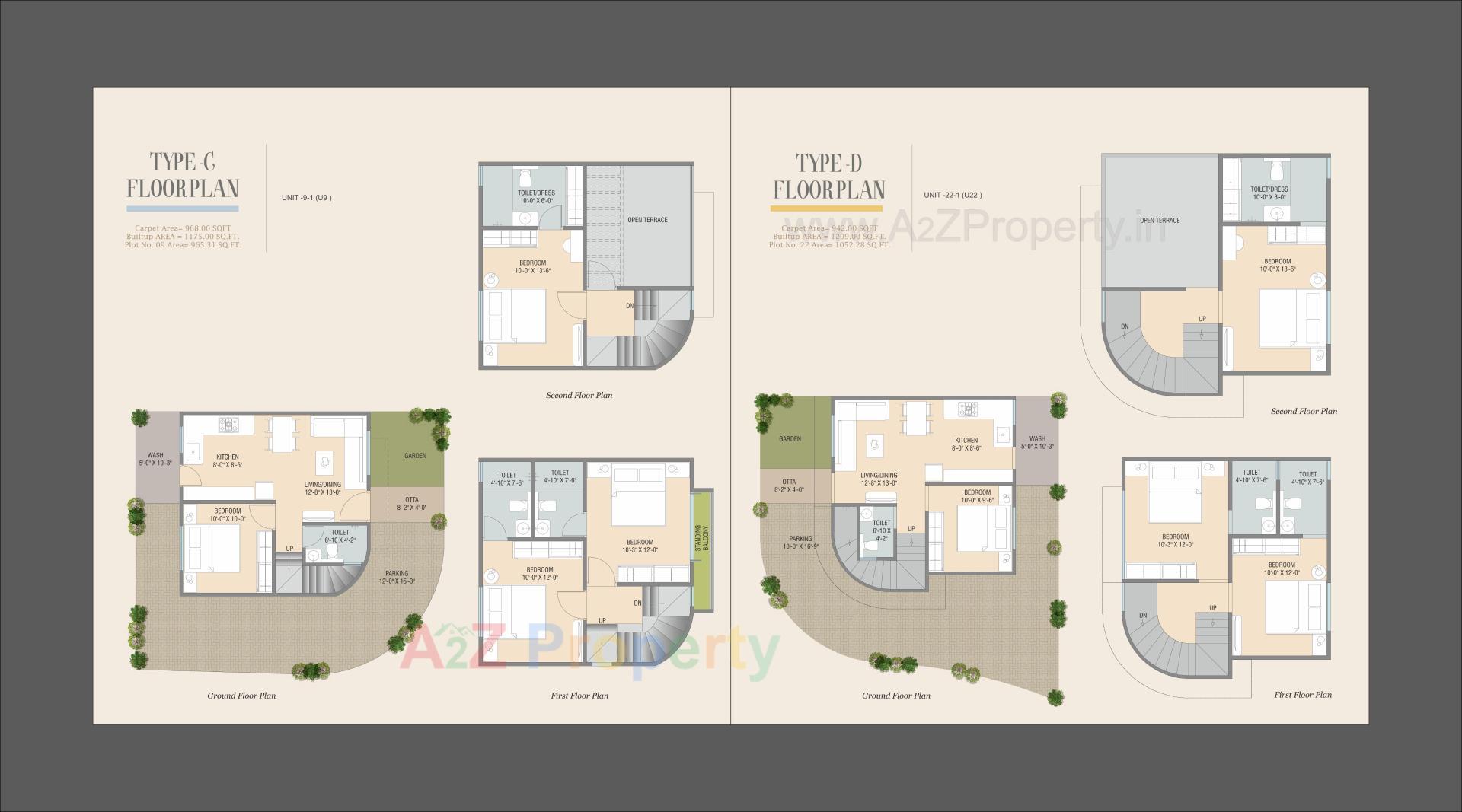 Layout of real estate project Shree Aarna Bungalows located at Tarsali, Vadodara, Gujarat