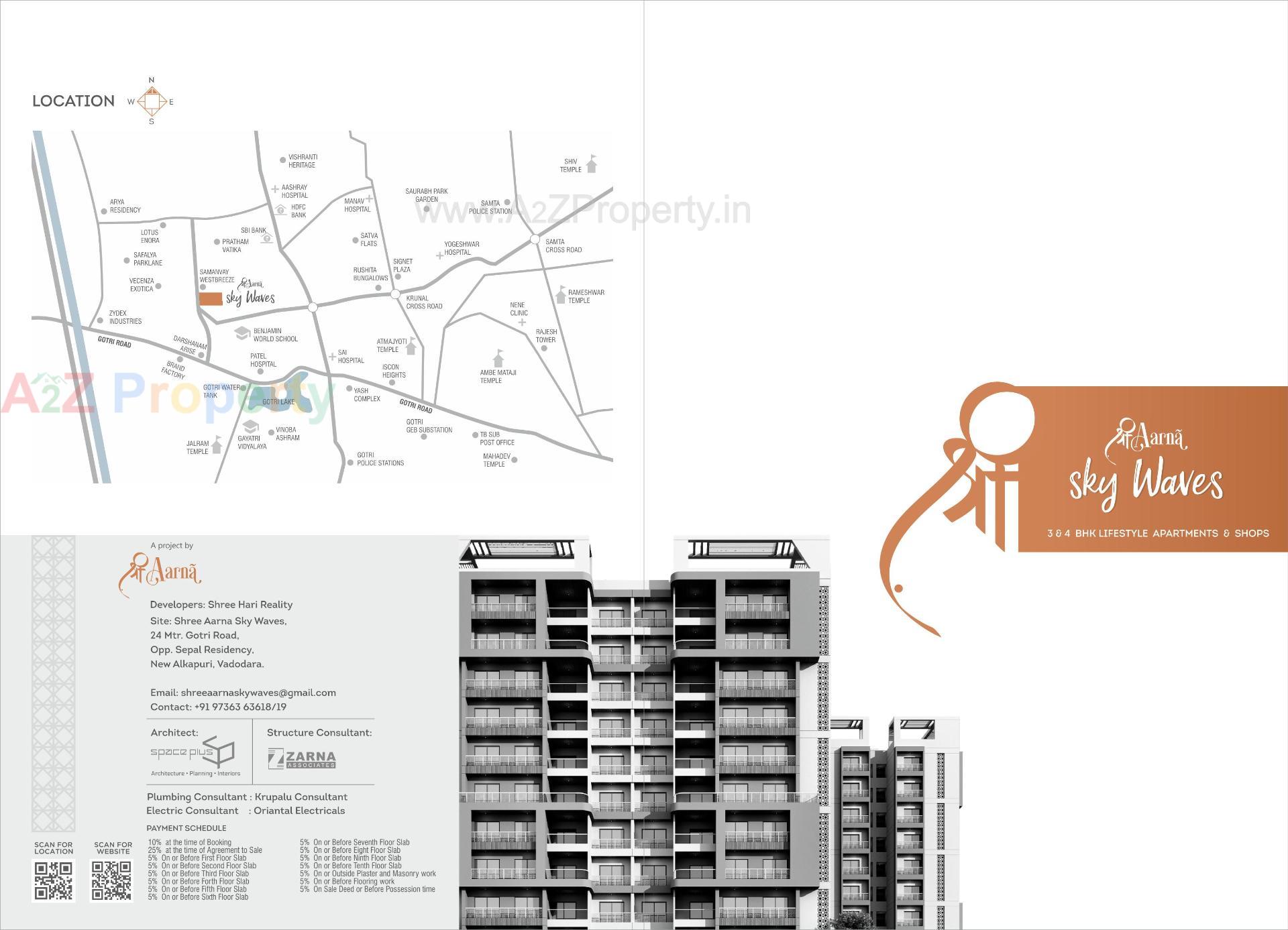  of real estate project Shree Aarna Sky Waves located at Gotri, Vadodara, Gujarat