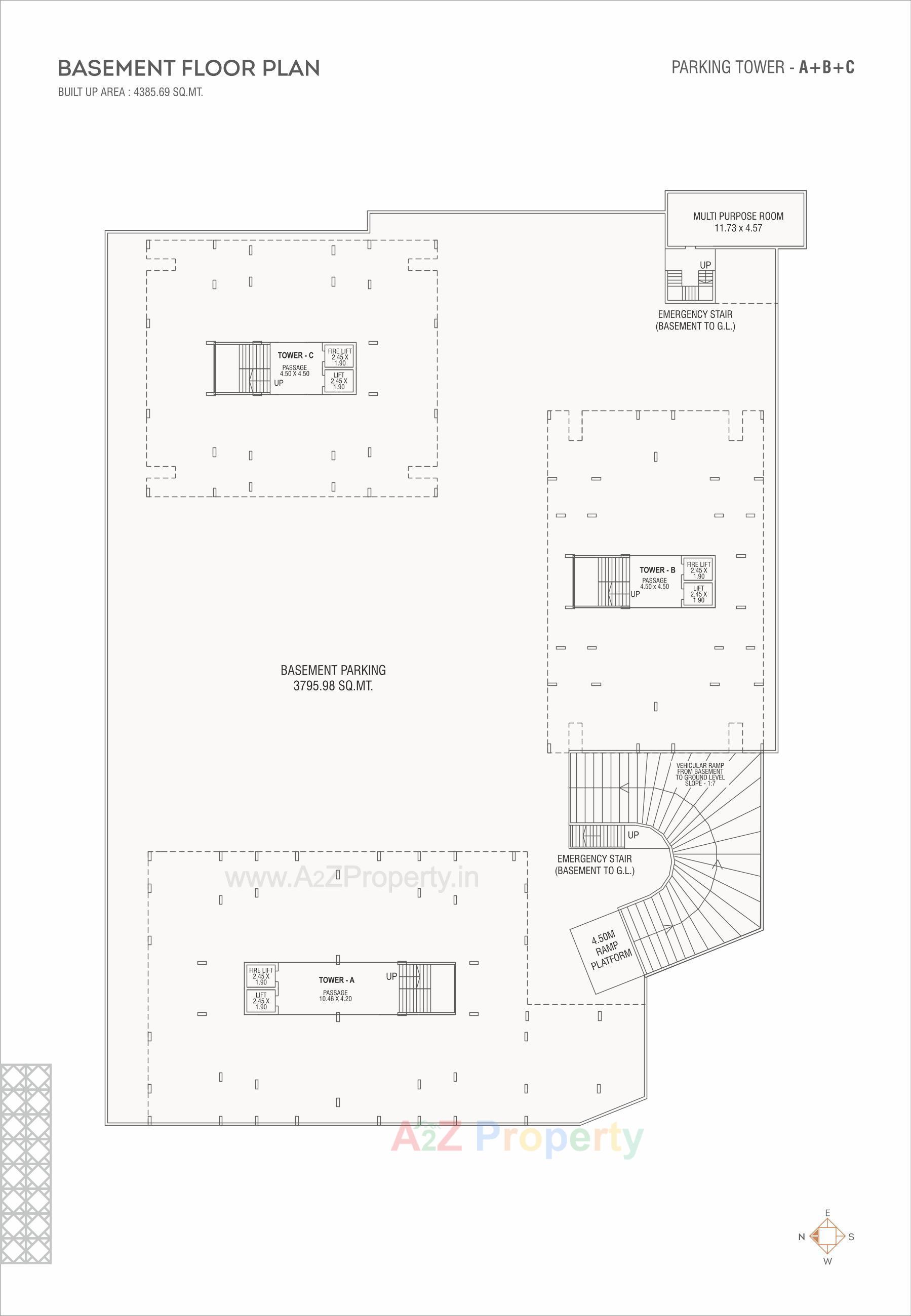 Layout of real estate project Shree Aarna Sky Waves located at Gotri, Vadodara, Gujarat