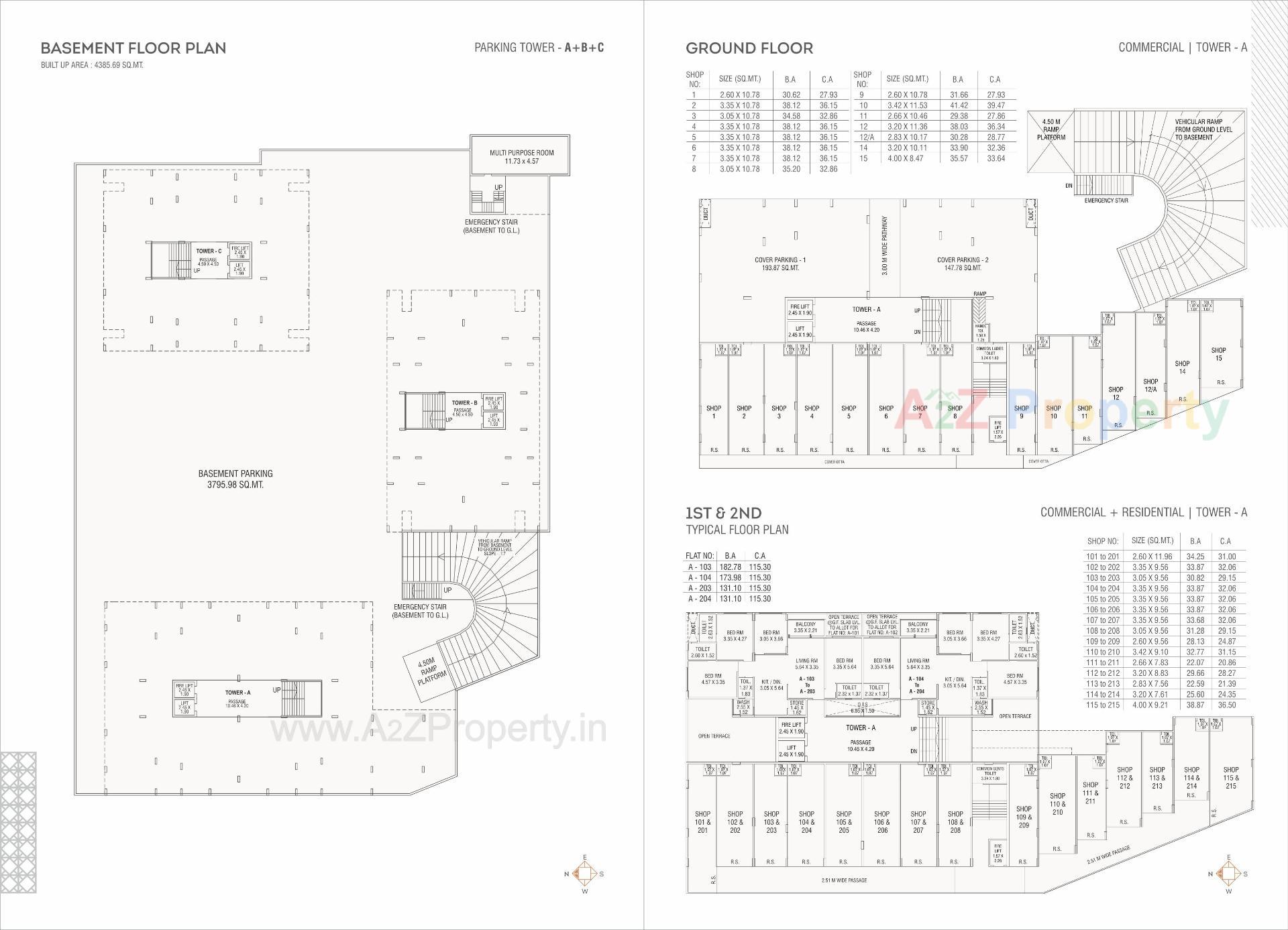 Layout of real estate project Shree Aarna Sky Waves located at Gotri, Vadodara, Gujarat
