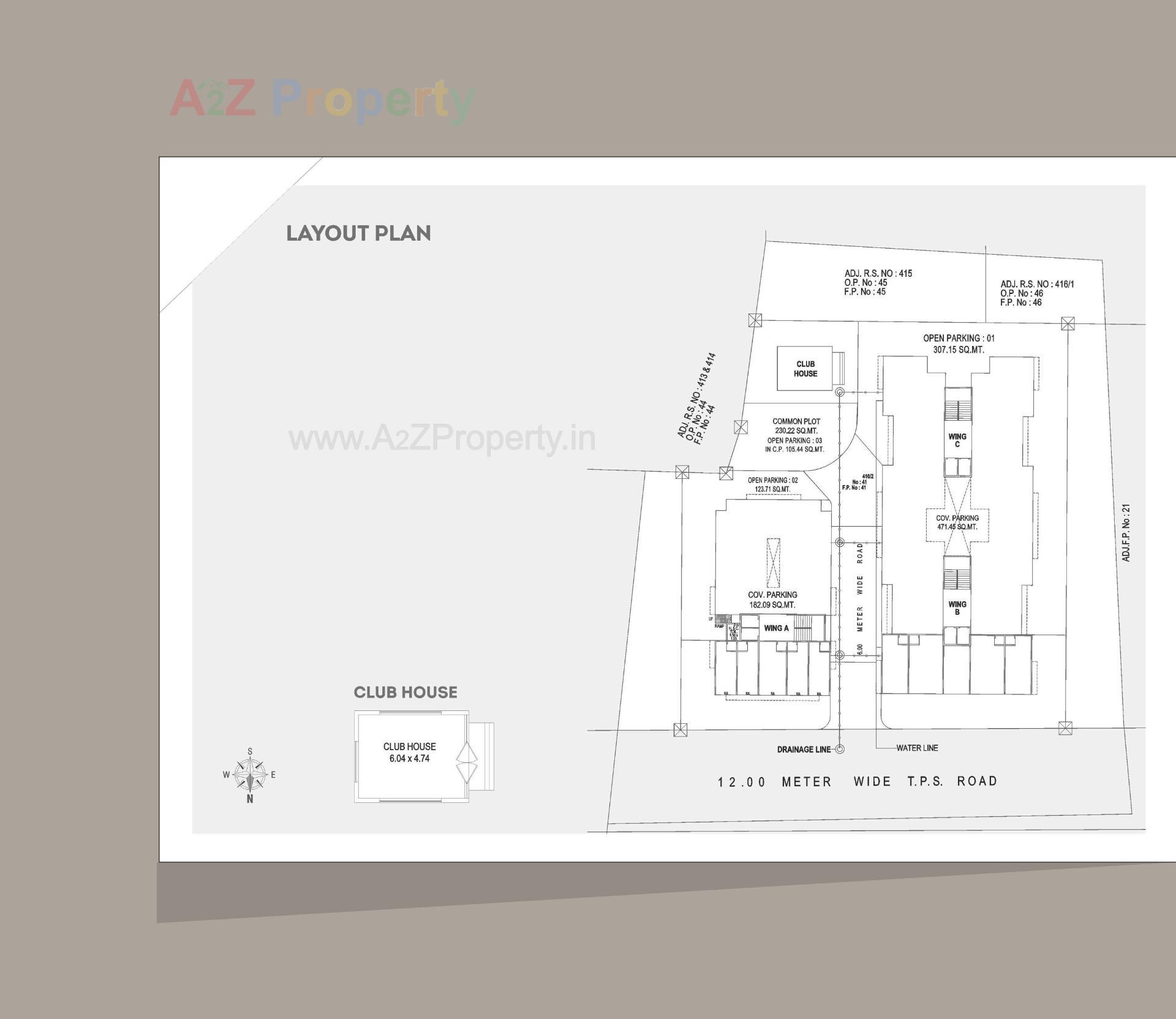 Layout of real estate project Shree Aarna Sky located at Jambuwa, Vadodara, Gujarat